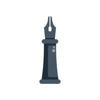 Fountain pen nib pointing upwards displaying elegance and sophistication vector