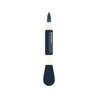 Screwdriver being held with black handle and silver tip for construction projects vector