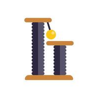 Cat scratching post providing activity and entertainment for your feline friend vector