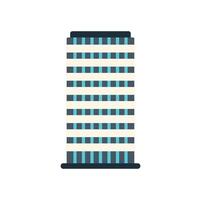 Modern office building towering over city skyline vector