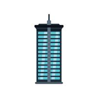 Modern skyscraper building soaring high into the urban skyline vector