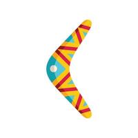 Australian colorful boomerang with ethnic pattern for hunting vector