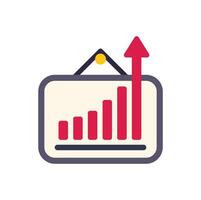Concept of business success with a positive growth bar graph vector