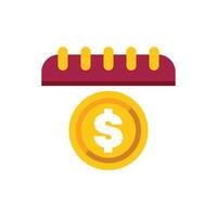 Red loading bar over a dollar coin illustrating concept of passive income vector