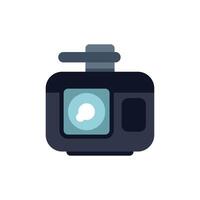 Action camera showing recording light icon in flat style vector