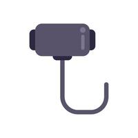 Security camera hanging and recording flat icon design vector