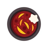 Hot soup served in a black bowl, perfect for warming up on a cold day vector