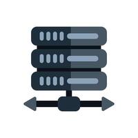 Data transferring between servers icon showing data backup and recovery vector