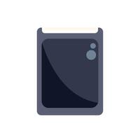 Smartphone showing blank screen with camera lens vector
