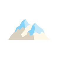 Minimalist landscape with mountains covered with snow vector