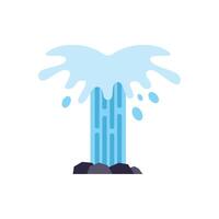 Hot spring geyser erupting from the ground with water splashing vector