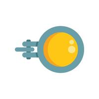 Round spaceship window moving fast through space vector