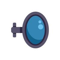 Round window of a submarine showing the ocean depths vector
