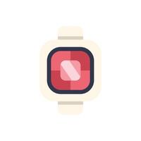 Modern smartwatch showing time on wristband displaying time vector