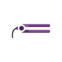 Hair straightener icon showing hair style equipment vector