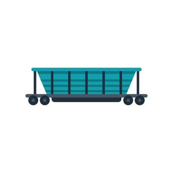 Empty hopper car waiting for loading in railway depot vector