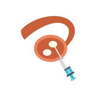 Syringe injecting sperm in vitro fertilization illustration vector