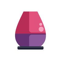 Pink and purple essential oil diffuser with bubbles showing working process vector