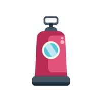 Red oxygen tank for diving with one window and handle vector