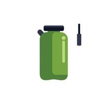 Green water bottle with usb port for easy hydration on the go vector