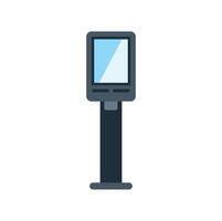 Digital information kiosk displaying important information vector