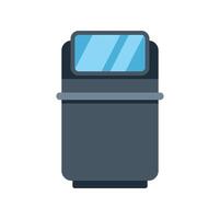Modern trash can with automatic lid opening system vector