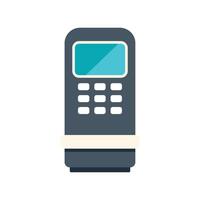Payment terminal accepting contactless payment using nfc technology vector