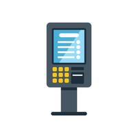 Payment terminal accepting contactless payments with nfc technology vector
