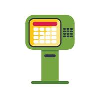 Green payment terminal processing contactless payment vector
