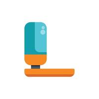 Ultrasound scanner device showing on display stand illustration vector