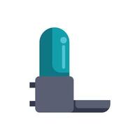 Electronic vacuum tube is glowing, showing that it is working vector