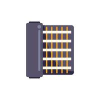 Modern electric grill heating up for barbecue party vector