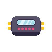 Electronic device with buttons and display is being turned on vector