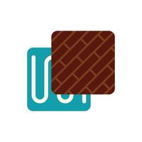 Underfloor heating system installing, repairing or laying concept icon vector