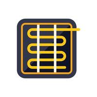 Underfloor heating system providing warmth and comfort vector