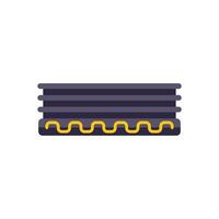 Seismic damper reducing earthquake damage on building structure vector