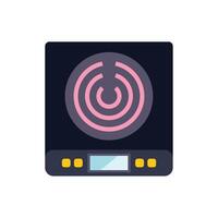 Modern induction cooker showing heating element icon vector