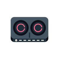 Modern induction cooktop with touch control panel for cooking vector