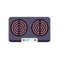 Modern induction cooker with touch control panel showing heating zones vector