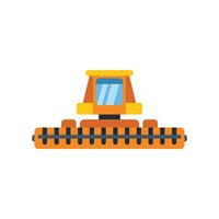 Rail grinding machine maintaining railroad tracks in flat style vector
