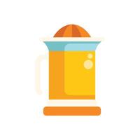 Manual citrus juicer extracting juice illustration vector
