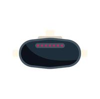 Vr glasses headset showing red indicators working vector