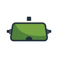 Virtual reality glasses headset showing digital simulation experience vector