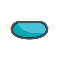 Astronaut visor reflecting distant blue planet in space exploration illustration vector