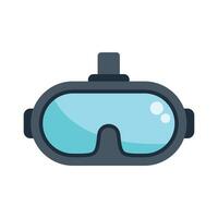 Diving mask isolated on white background representing summer vacation vector
