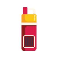 Red and yellow electronic cigarette showing heating element vector