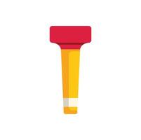 Red and yellow signaling flare torch providing light in the dark vector