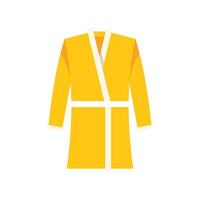 Yellow bathrobe presenting dressing gown concept vector