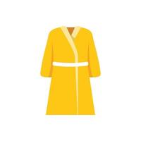 Yellow bathrobe providing comfort and relaxation vector