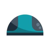 Futuristic monorail train approaching station platform vector
